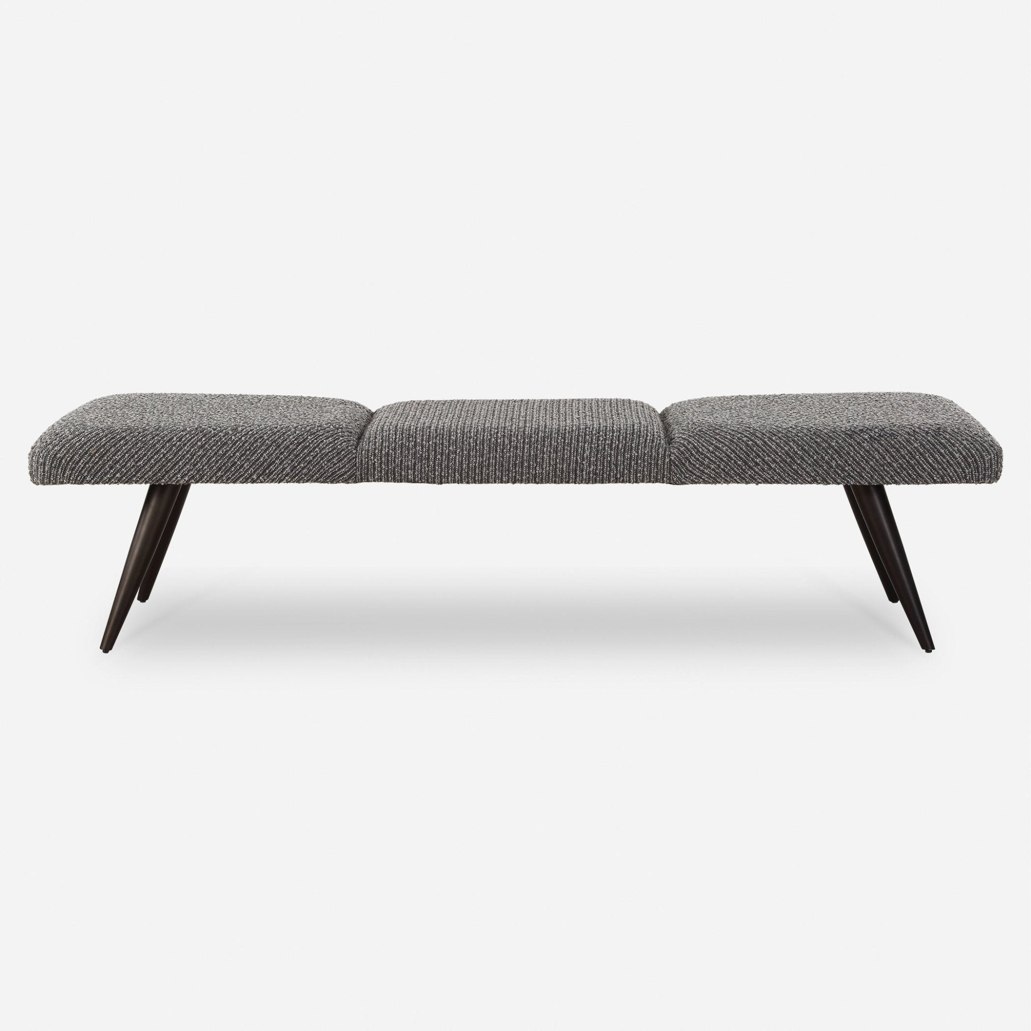 Bowtie Charcoal Fabric Bench Benches| Uttermost