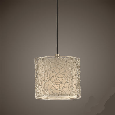 Brandon Silver, 1 Lt Mini Pendant - Al Rugaib Furniture
