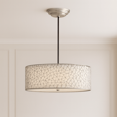 Brandon Silver, 3 Lt Pendant - Al Rugaib Furniture