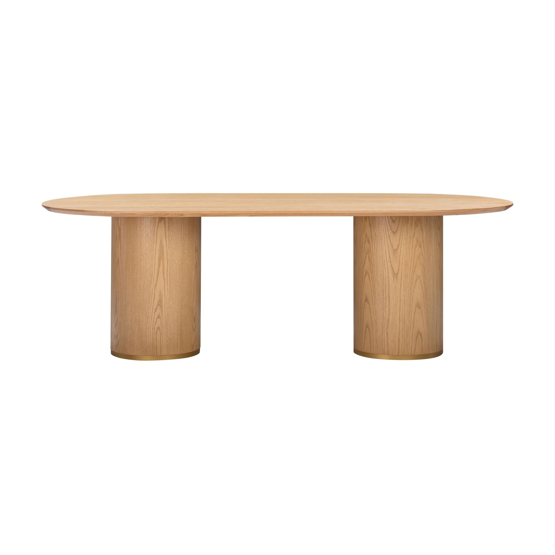 Brandy Natural Ash Wood Oval Dining Table Dining Tables| TOV