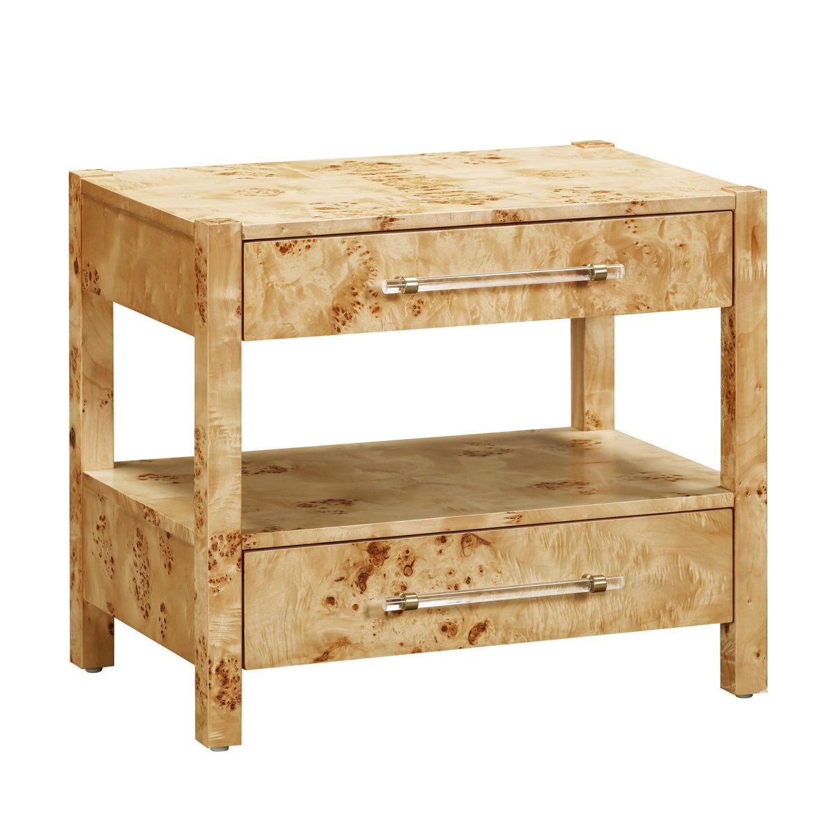 Brandyss Natural Burl Nightstand Nightstands| TOV