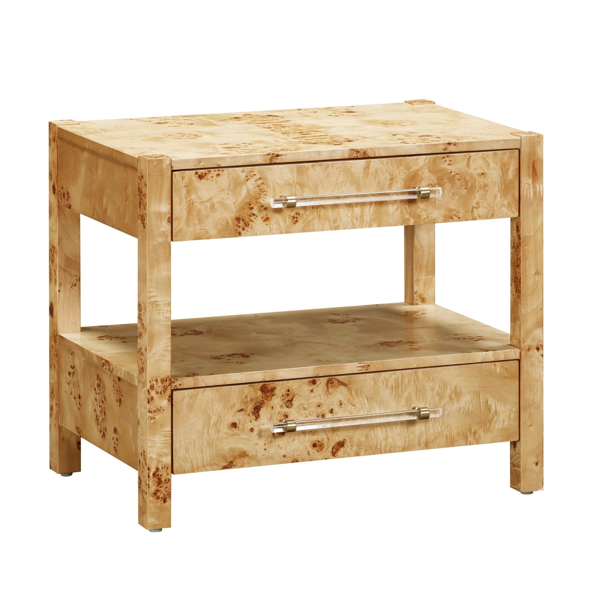Brandyss Natural Burl Nightstand Nightstands| TOV