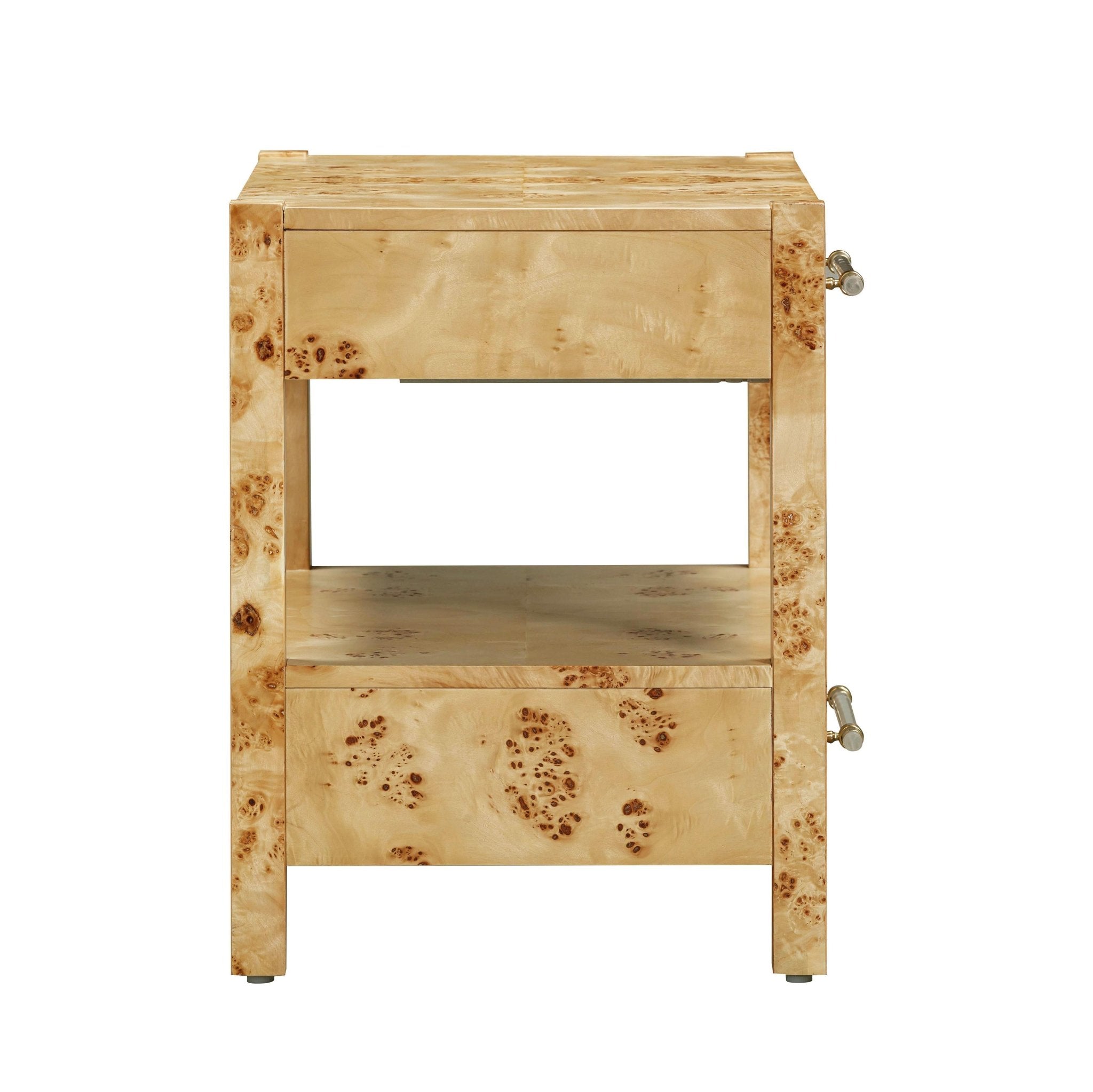 Brandyss Natural Burl Nightstand Nightstands| TOV