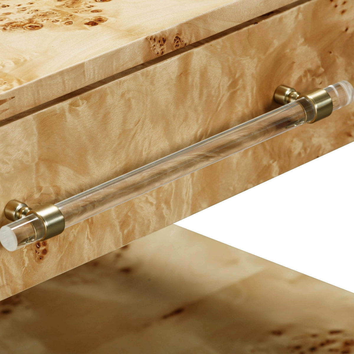 Brandyss Natural Burl Nightstand Nightstands| TOV
