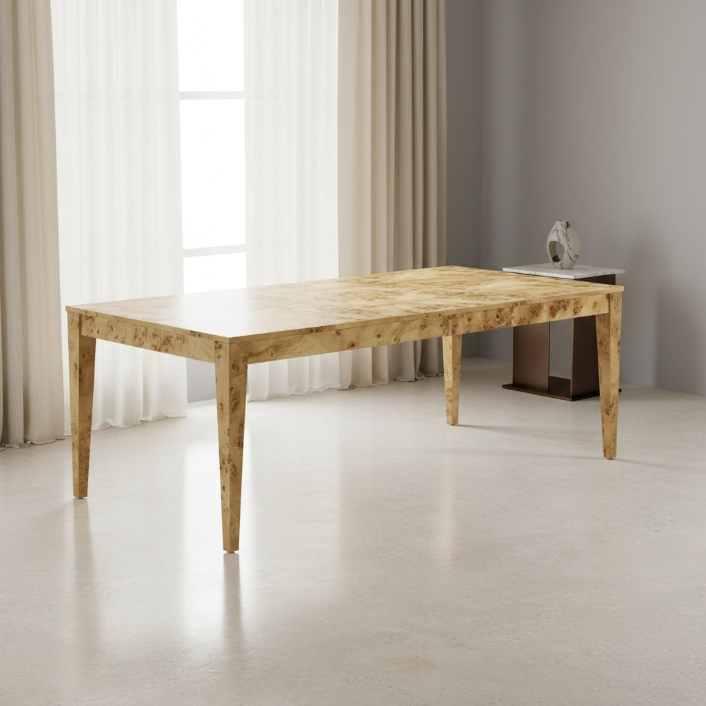 Brandyss Natural Burl Rectangular Dining Table Dining Tables| TOV