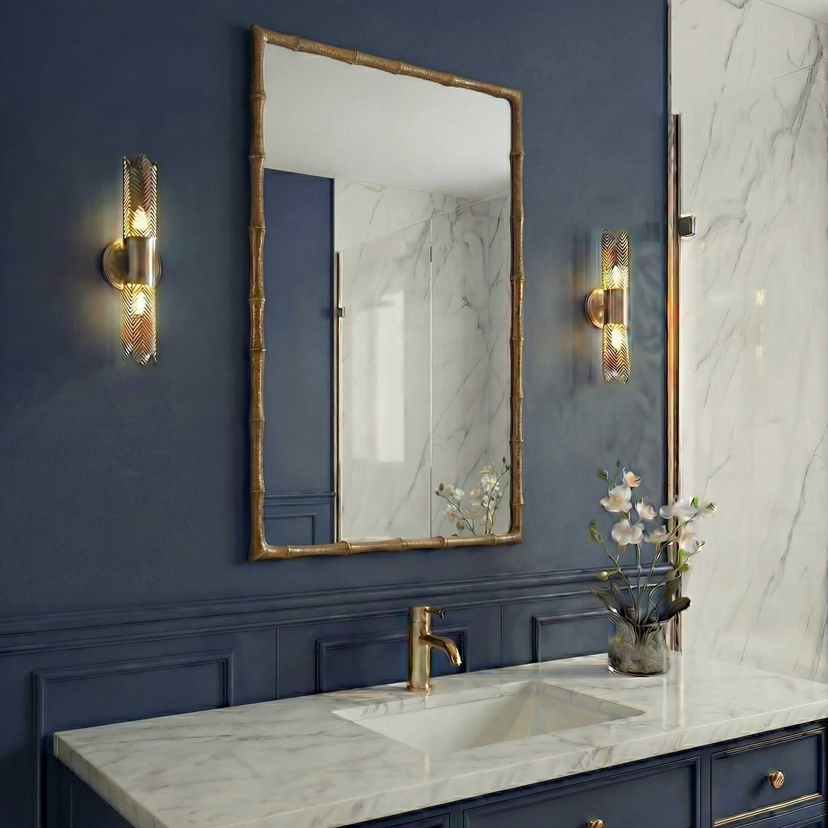 Brass Bamboo Rectangle Mirror Mirrors| Uttermost