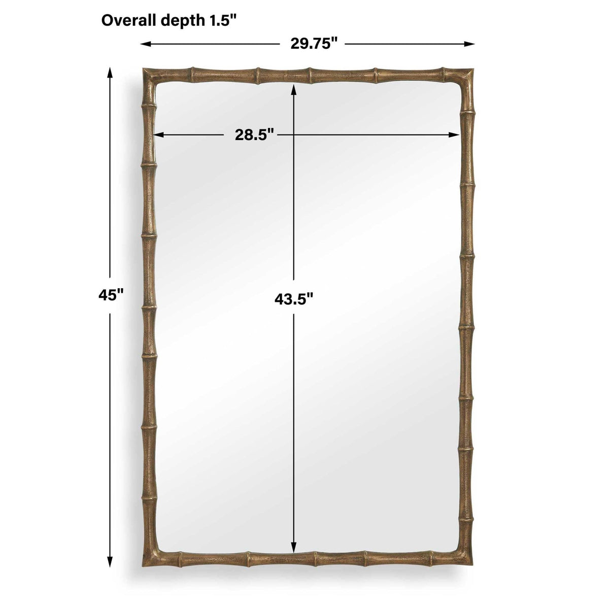 Brass Bamboo Rectangle Mirror Mirrors| Uttermost
