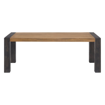Breckenridge Dining Table with Oak Top in Black - Al Rugaib Furniture