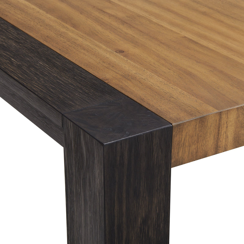 Breckenridge Dining Table with Oak Top in Black - Al Rugaib Furniture