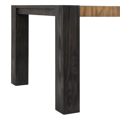 Breckenridge Dining Table with Oak Top in Black - Al Rugaib Furniture