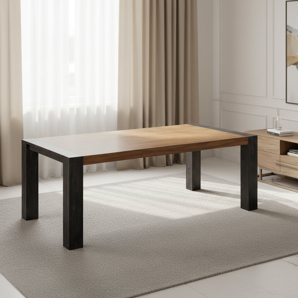 Breckenridge Dining Table with Oak Top in Black Dining Tables| ROOTS FURNITURE