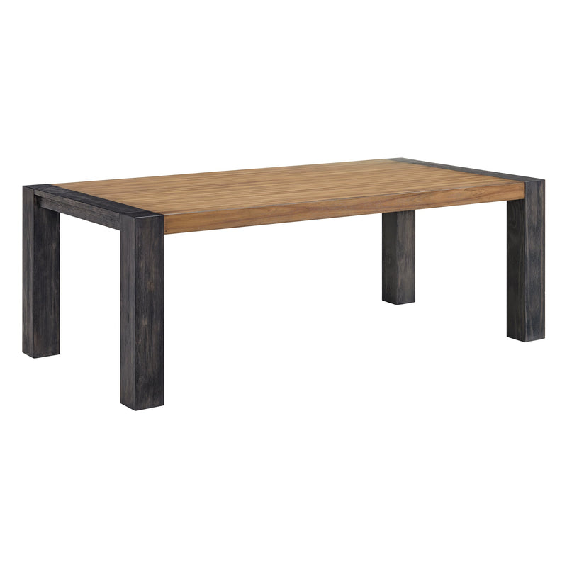 Breckenridge Dining Table with Oak Top in Black - Al Rugaib Furniture