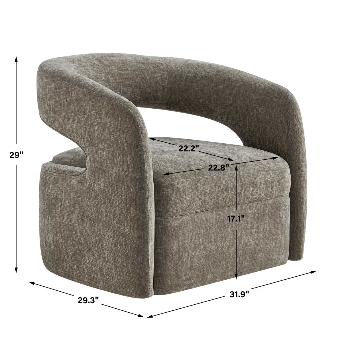 Breis Swivel Barrel Chair Chairs| Uttermost