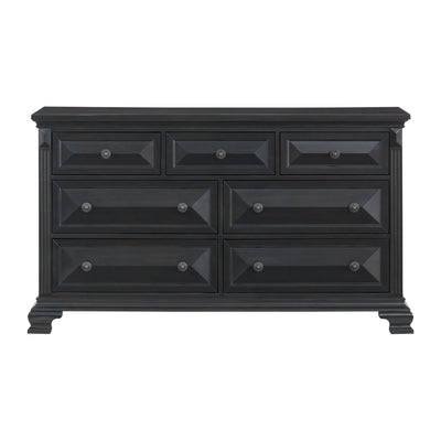 Bridgestone 7 - Drawer Dresser in Black - Al Rugaib Furniture