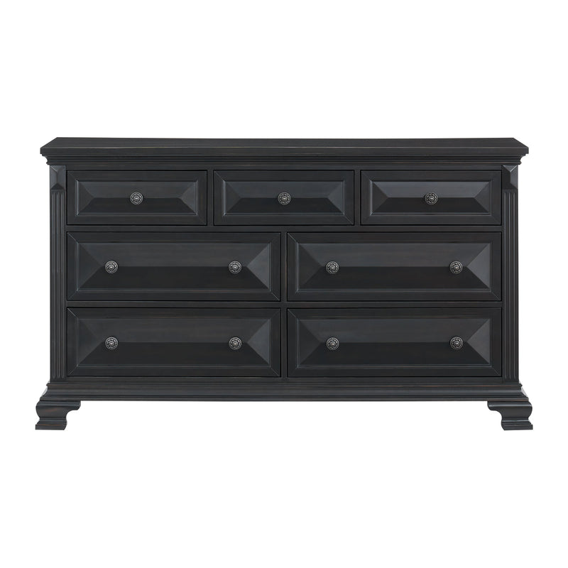 Bridgestone 7 - Drawer Dresser in Black - Al Rugaib Furniture