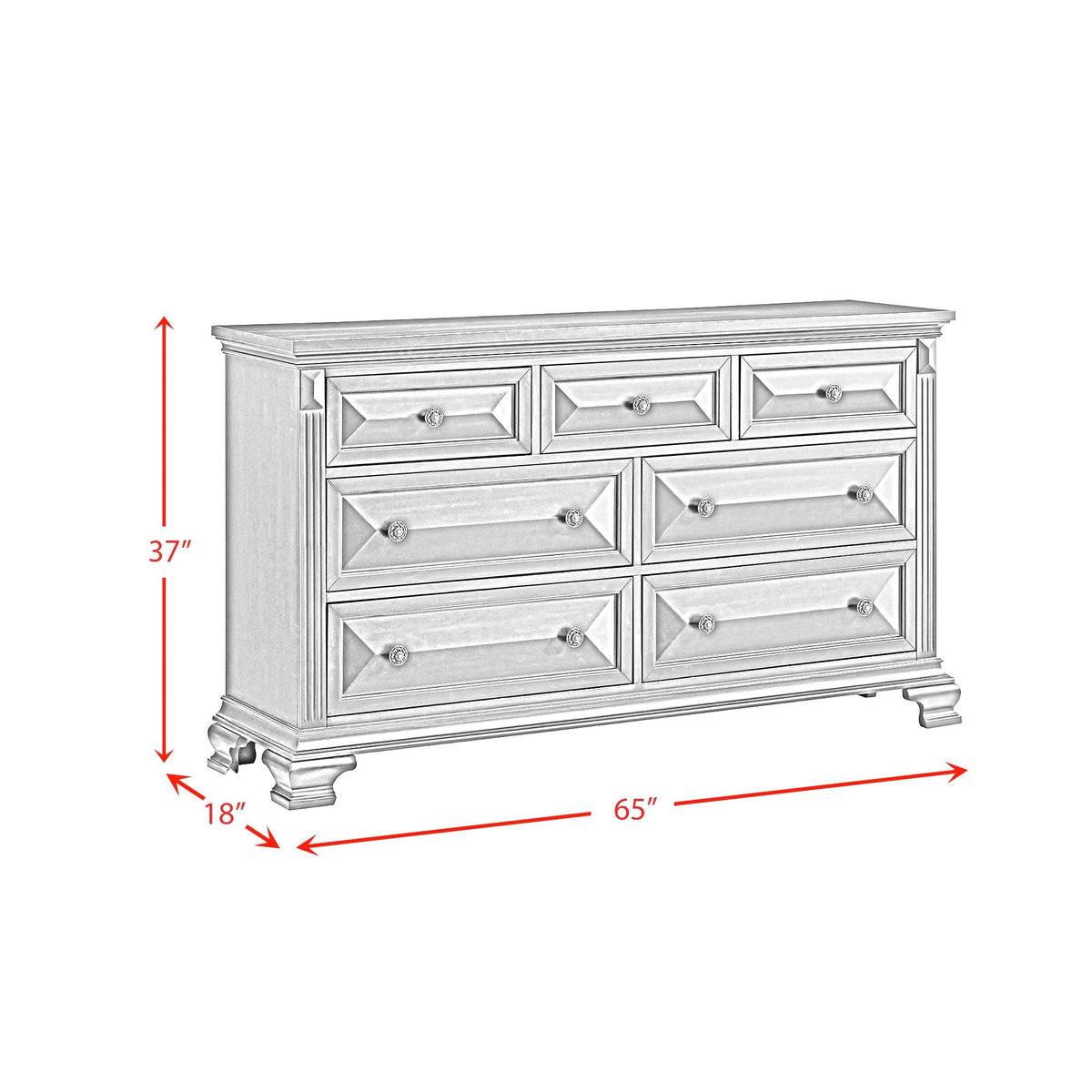 Bridgestone 7-Drawer Dresser in Black Dressers| Roots Furniture