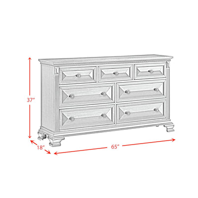 Bridgestone 7 - Drawer Dresser in Black - Al Rugaib Furniture
