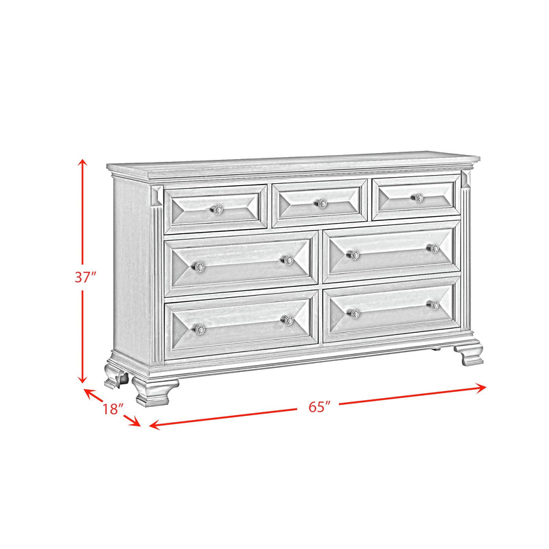 Bridgestone 7 - Drawer Dresser in Black - Al Rugaib Furniture
