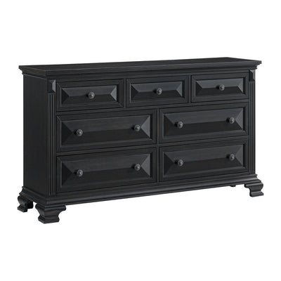 Bridgestone 7 - Drawer Dresser in Black - Al Rugaib Furniture
