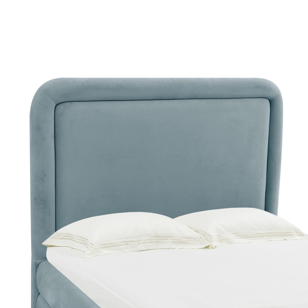 Briella Bluestone Velvet Bed in King Beds| TOV