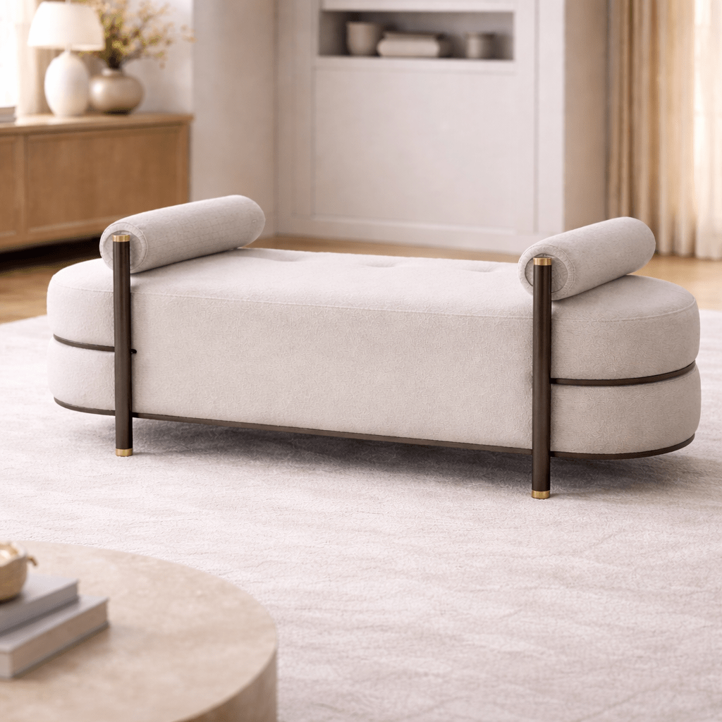 Brielle Beige Bench Benches| Roots Furniture