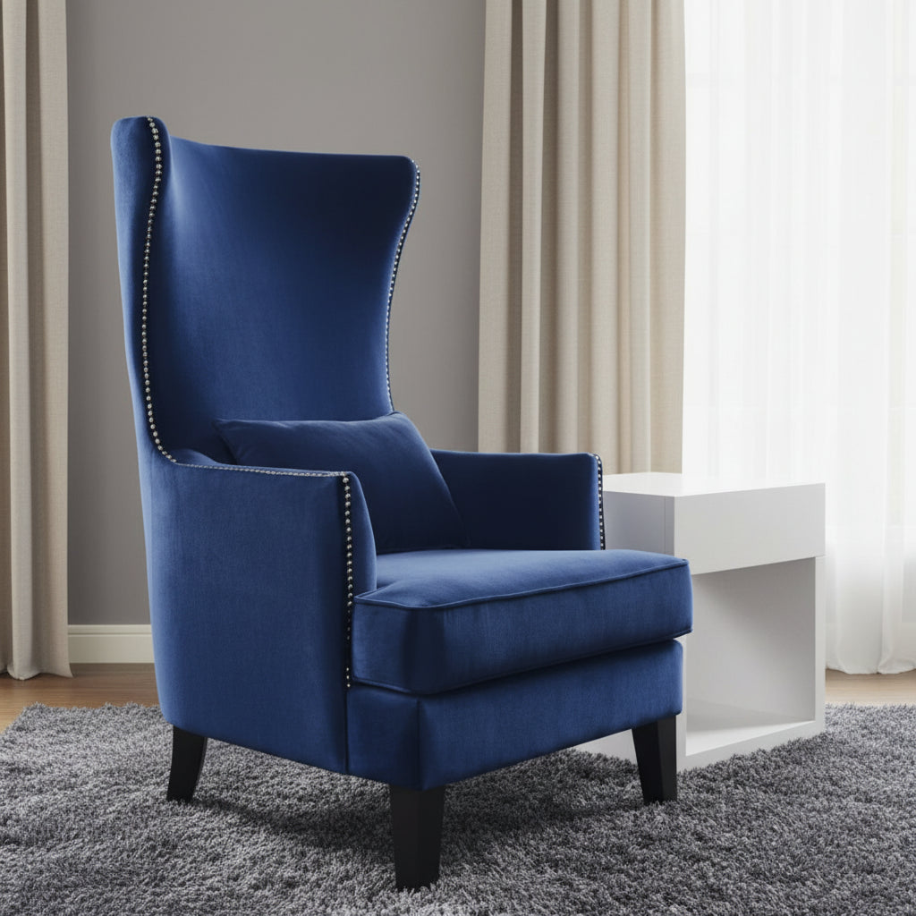 Bristol Navy Tall Chair Chairs| TOV