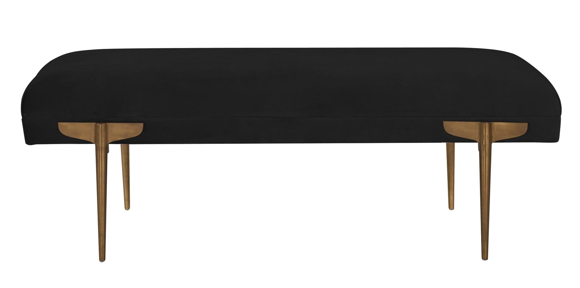 Brno Black Velvet Bench Benches| TOV