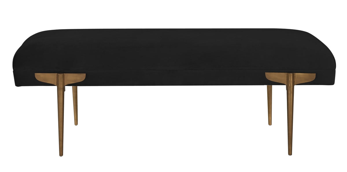 Brno Black Velvet Bench Benches| TOV