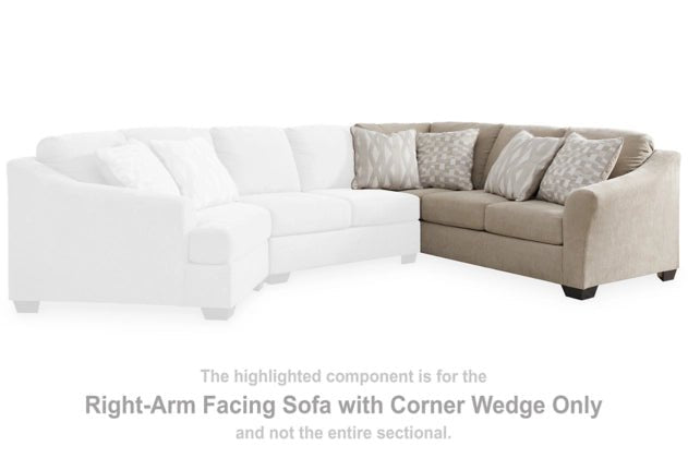 Brogan Bay Right - Arm Facing Sofa with Corner Wedge - Al Rugaib Furniture
