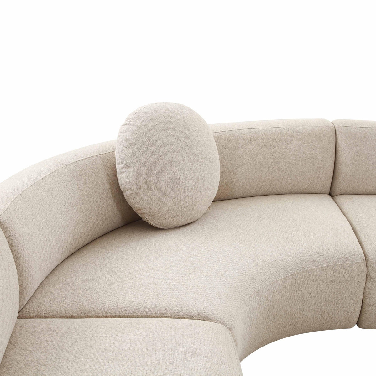Broohah Beige Micro-Herringbone Sectional Sectionals| TOV