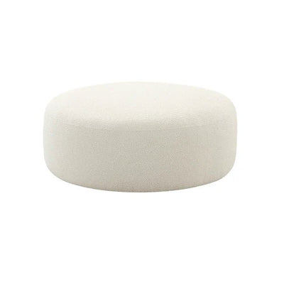 Broohah Cream Boucle Ottoman - Al Rugaib Furniture