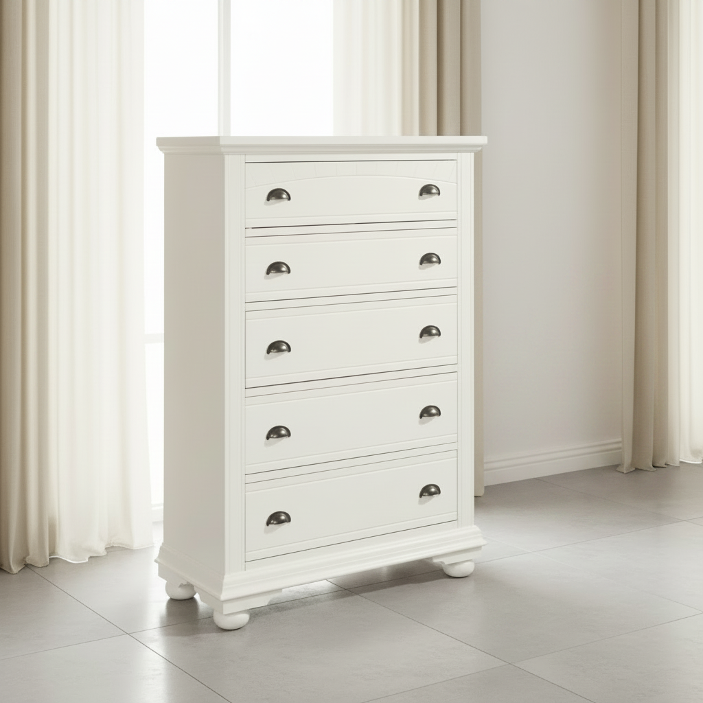 Brook White Chest Roots Furniture