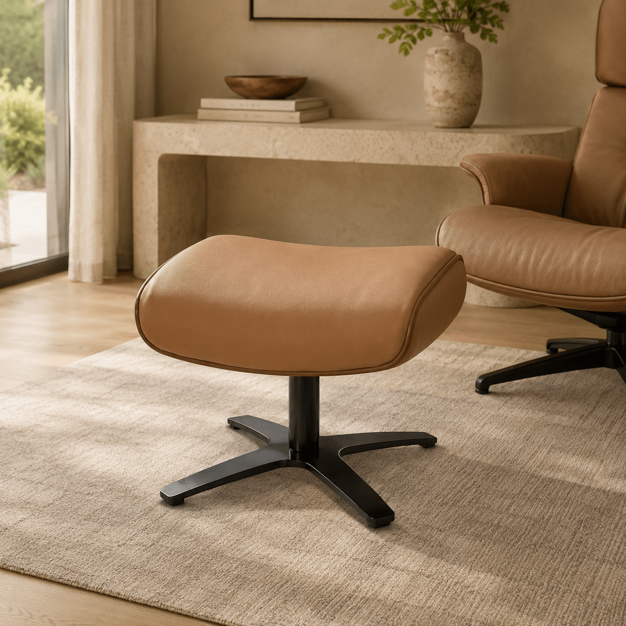 Brown Leather Ottoman Recliners| Roots Furniture