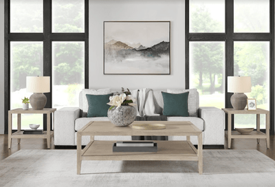 Brown Oak Wood Coffee Table - Al Rugaib Furniture