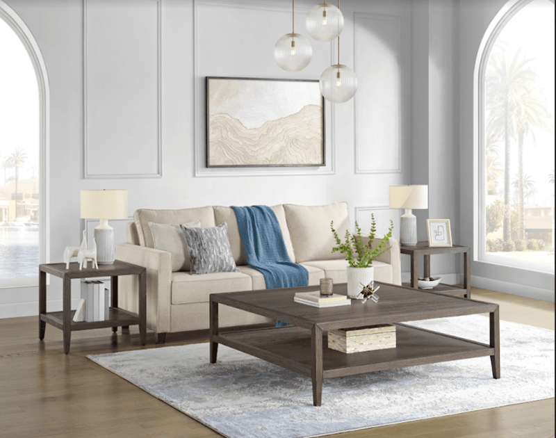 Brown Oak Wood Side Table - Al Rugaib Furniture