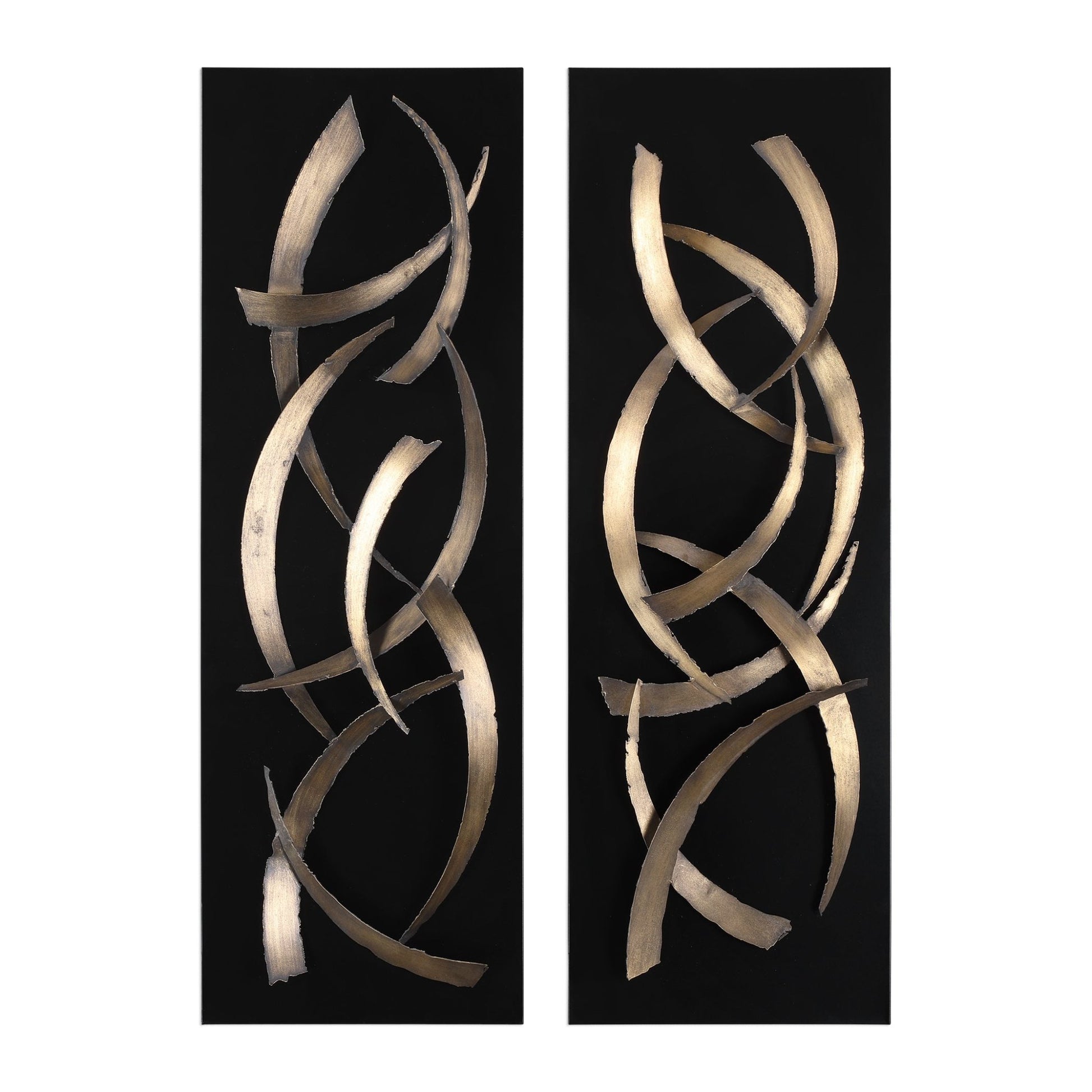 Brushstrokes Metal Wall Panels, S/2 Paintings & Pictures| Uttermost