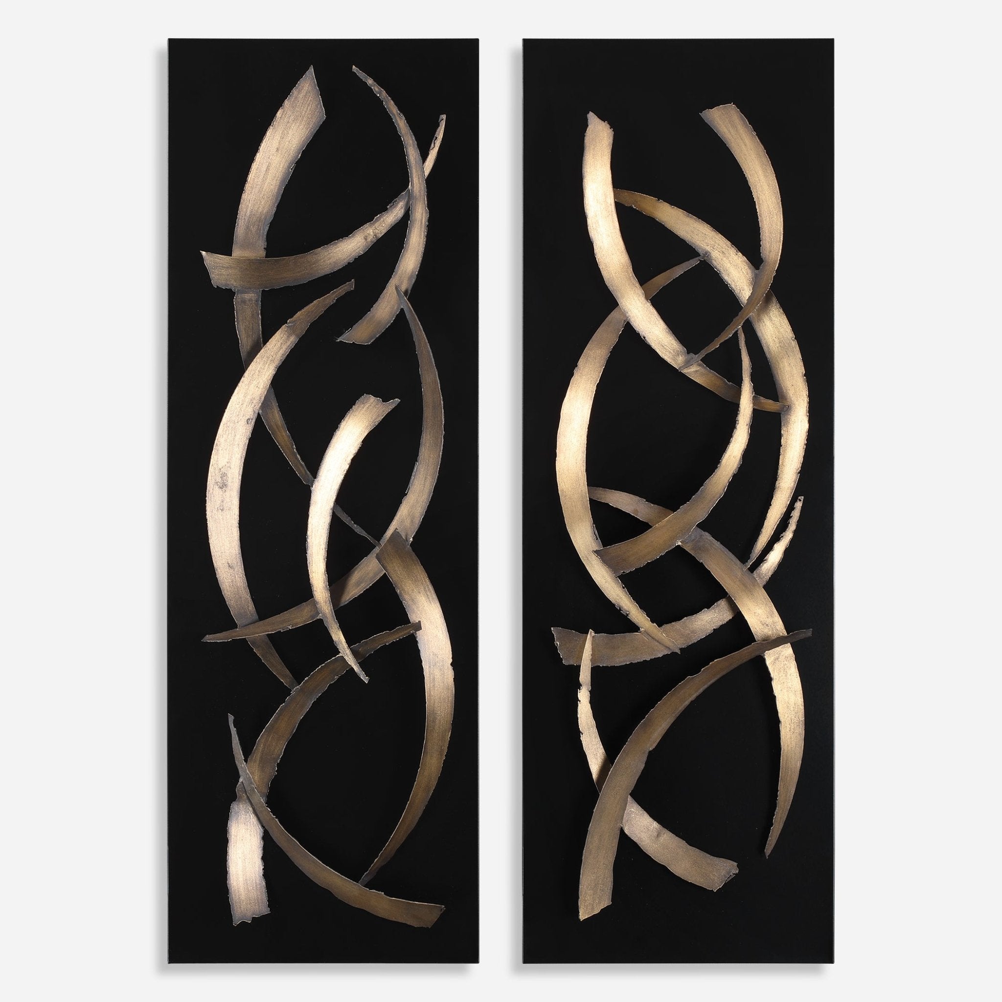 Brushstrokes Metal Wall Panels, S/2 Paintings & Pictures| Uttermost