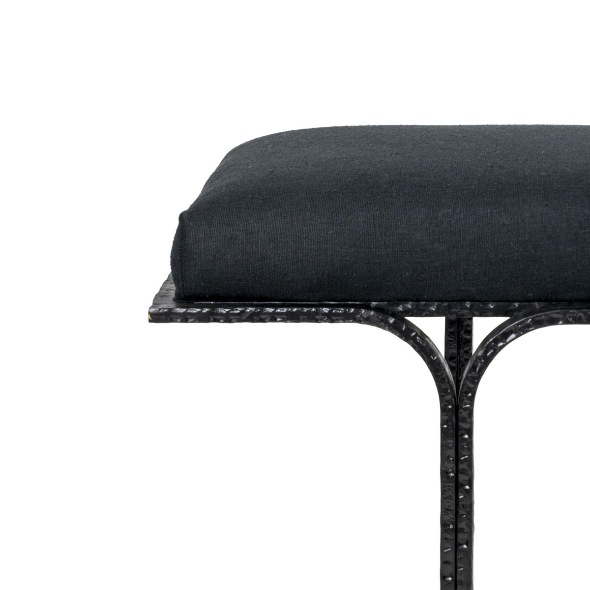 Bryn Black Linen Bench Benches| TOV