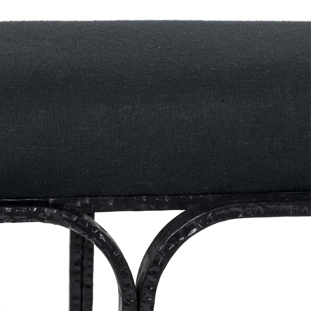 Bryn Black Linen Bench Benches| TOV