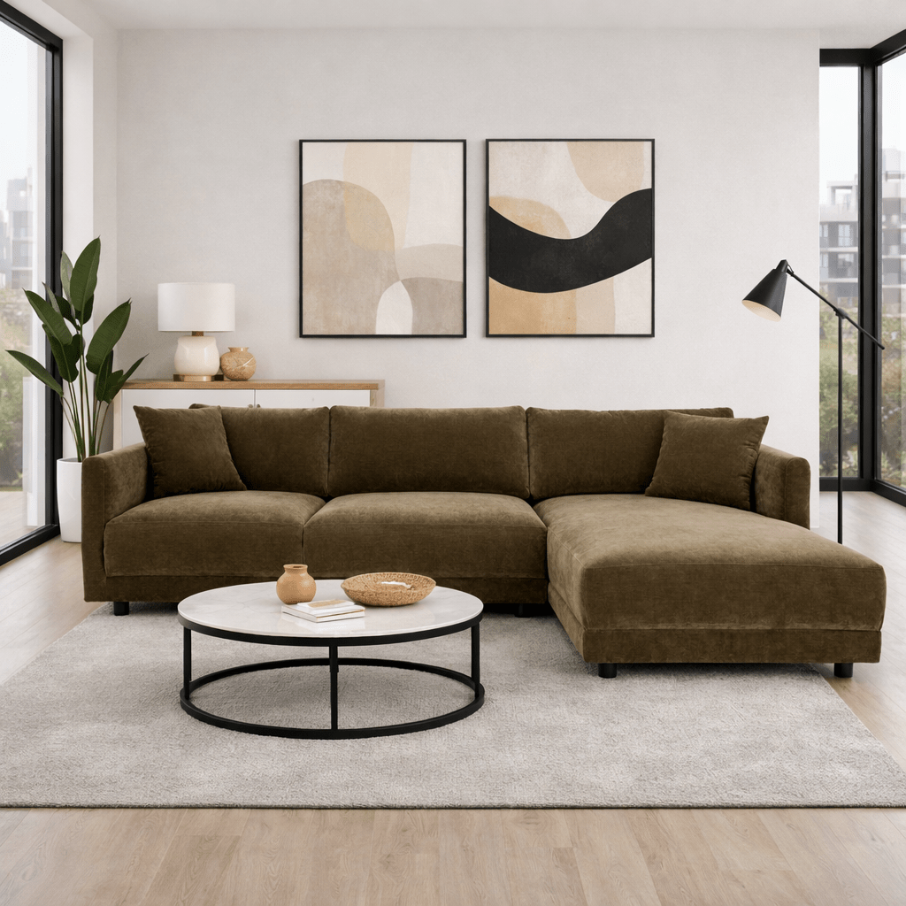 Bryn Sectional Cedar Green Right Living Room Sets| Moe's Home