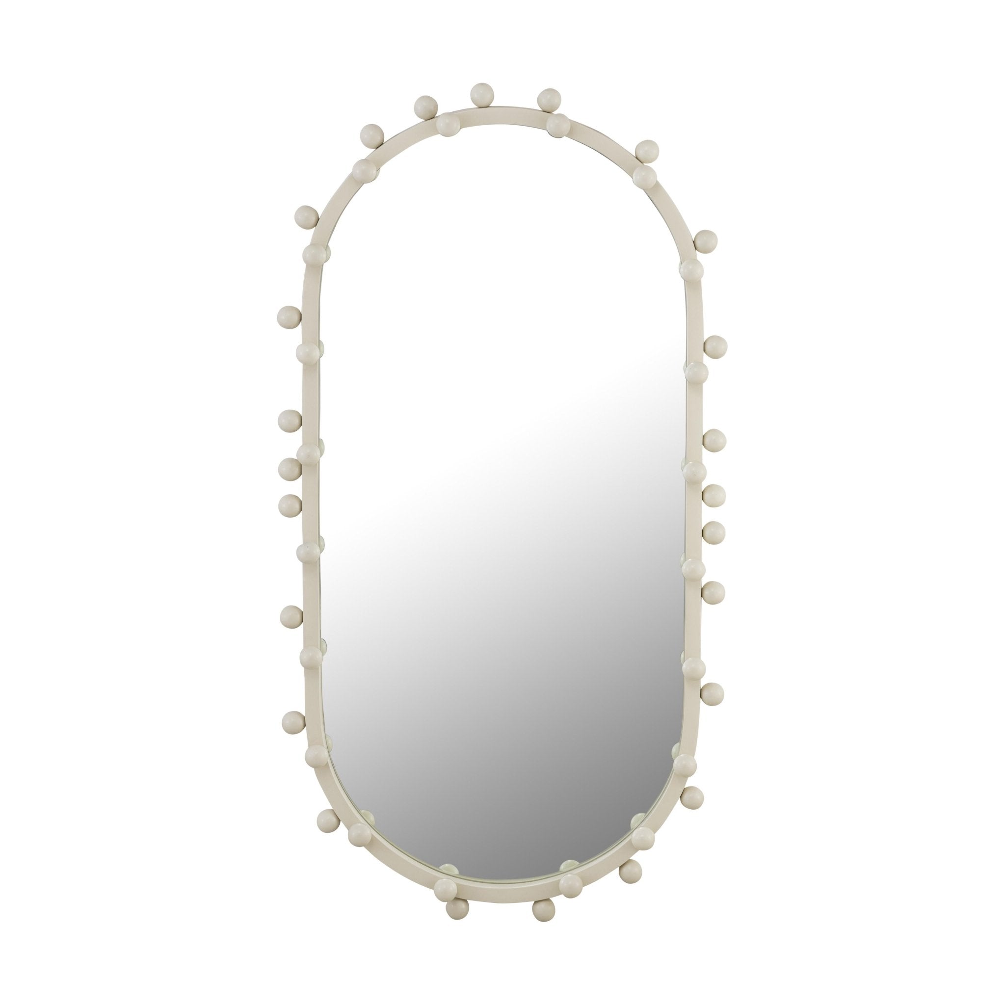 Bubbles Ivory Large Oval Wall Mirror Mirrors| TOV