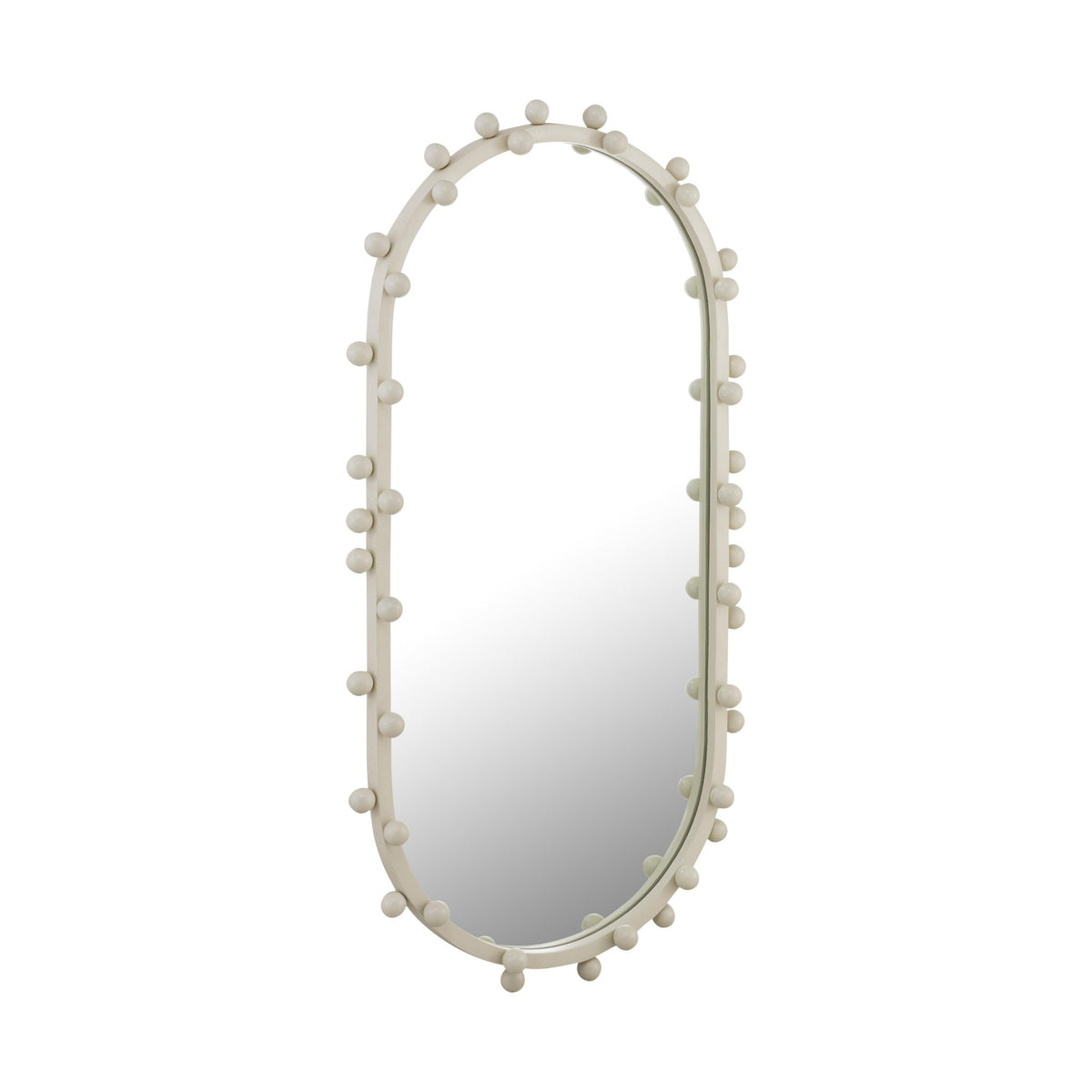 Bubbles Ivory Large Oval Wall Mirror Mirrors| TOV
