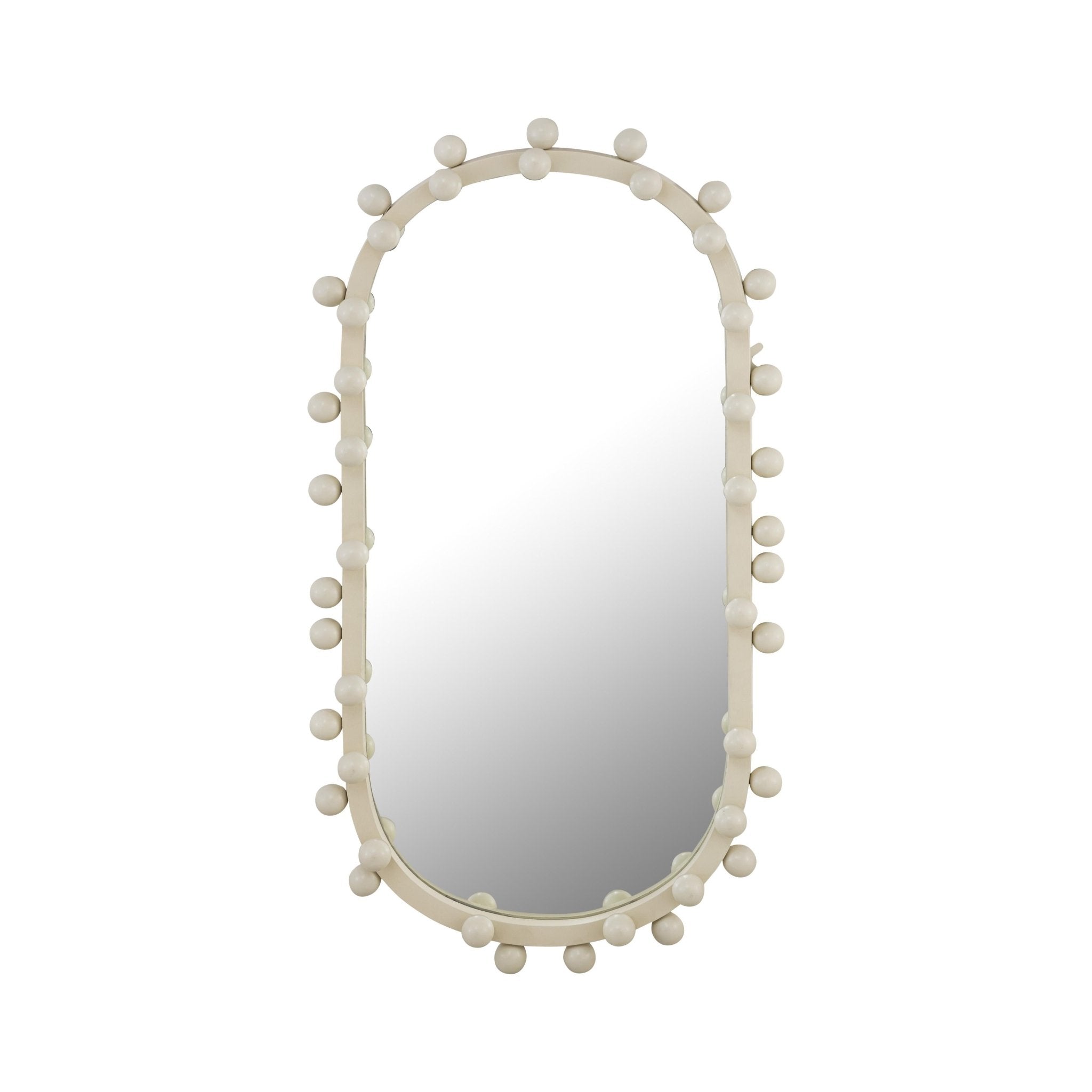 Bubbles Ivory Oval Wall Mirror Mirrors| TOV