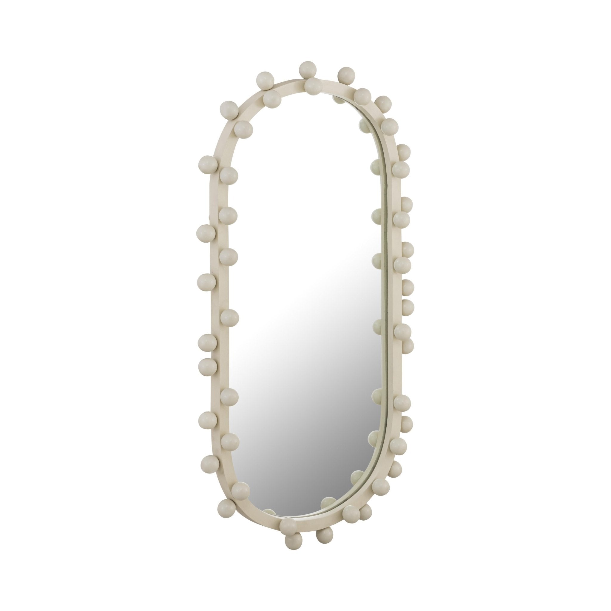Bubbles Ivory Oval Wall Mirror Mirrors| TOV