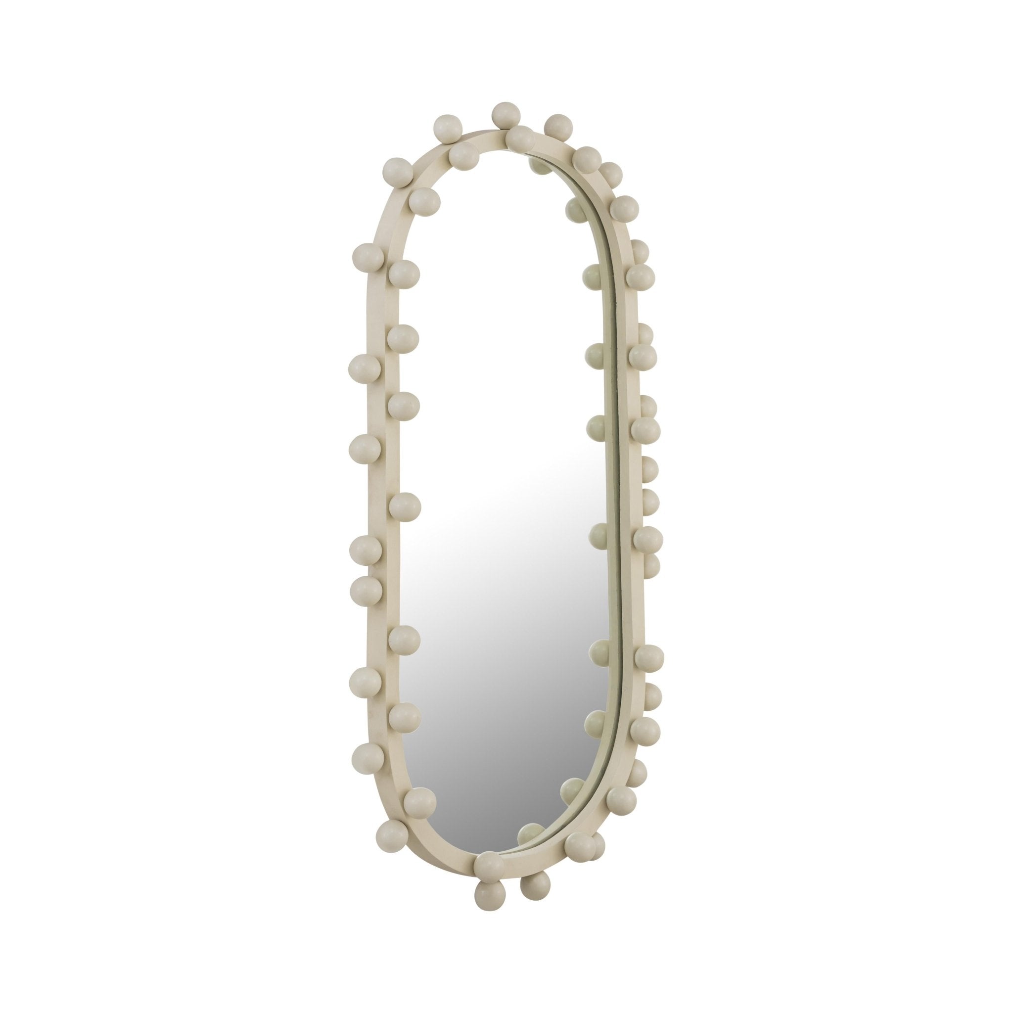 Bubbles Ivory Oval Wall Mirror Mirrors| TOV