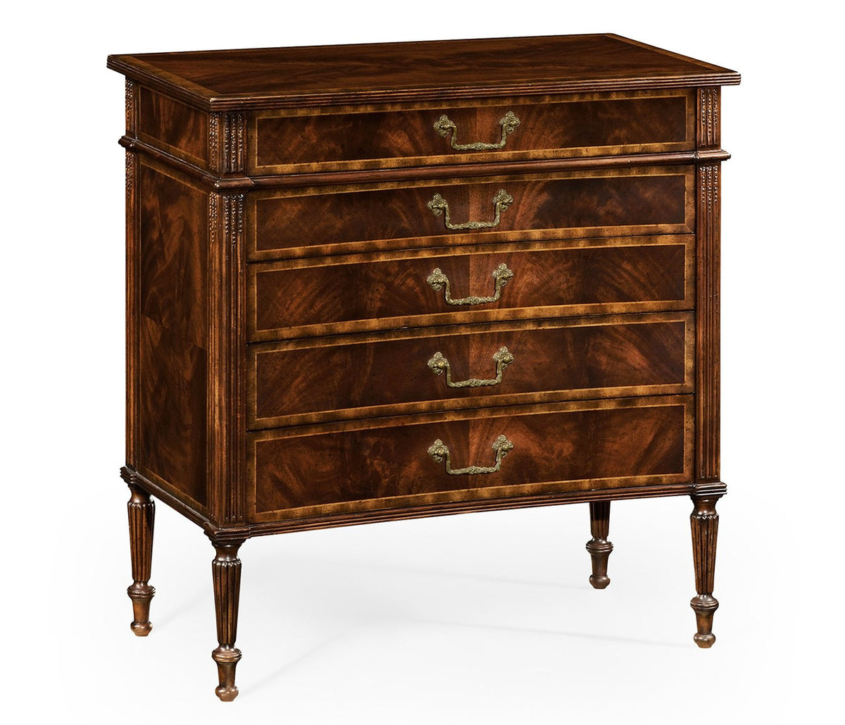 Buckingham Collection - Buckingham Mahogany Chest of Drawers with Concave Profile Cabinets & Chests| Jonathan Charles