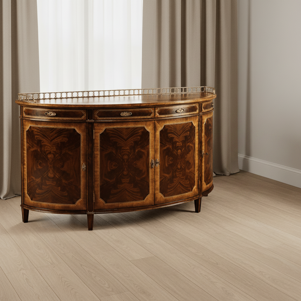 Buckingham Collection - Large Mahogany Demilune Sideboard Cabinets & Chests| Jonathan Charles