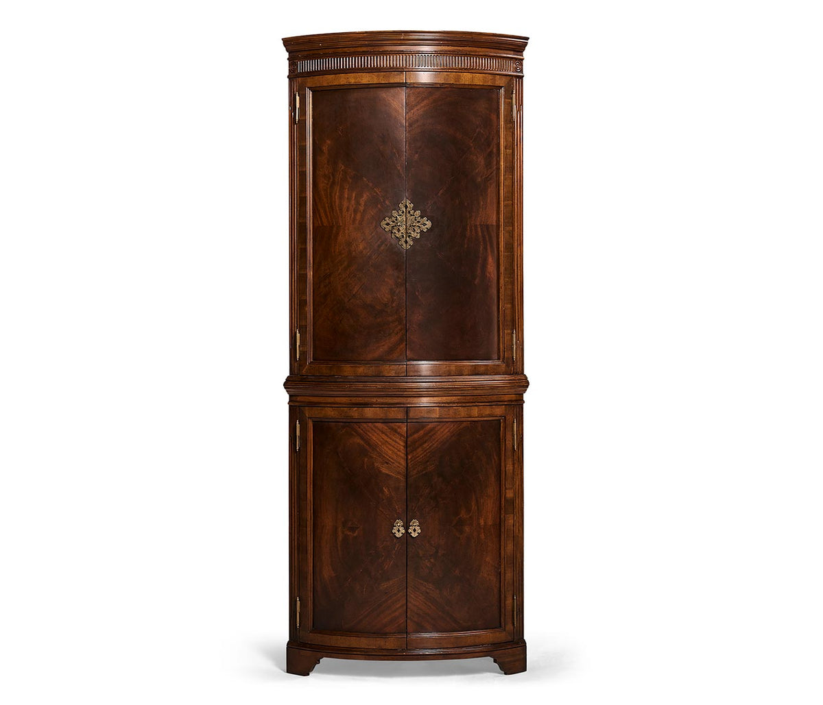 Buckingham Collection - Mahogany Curved Corner Drinks Cabinet Cabinets & Chests| Jonathan Charles