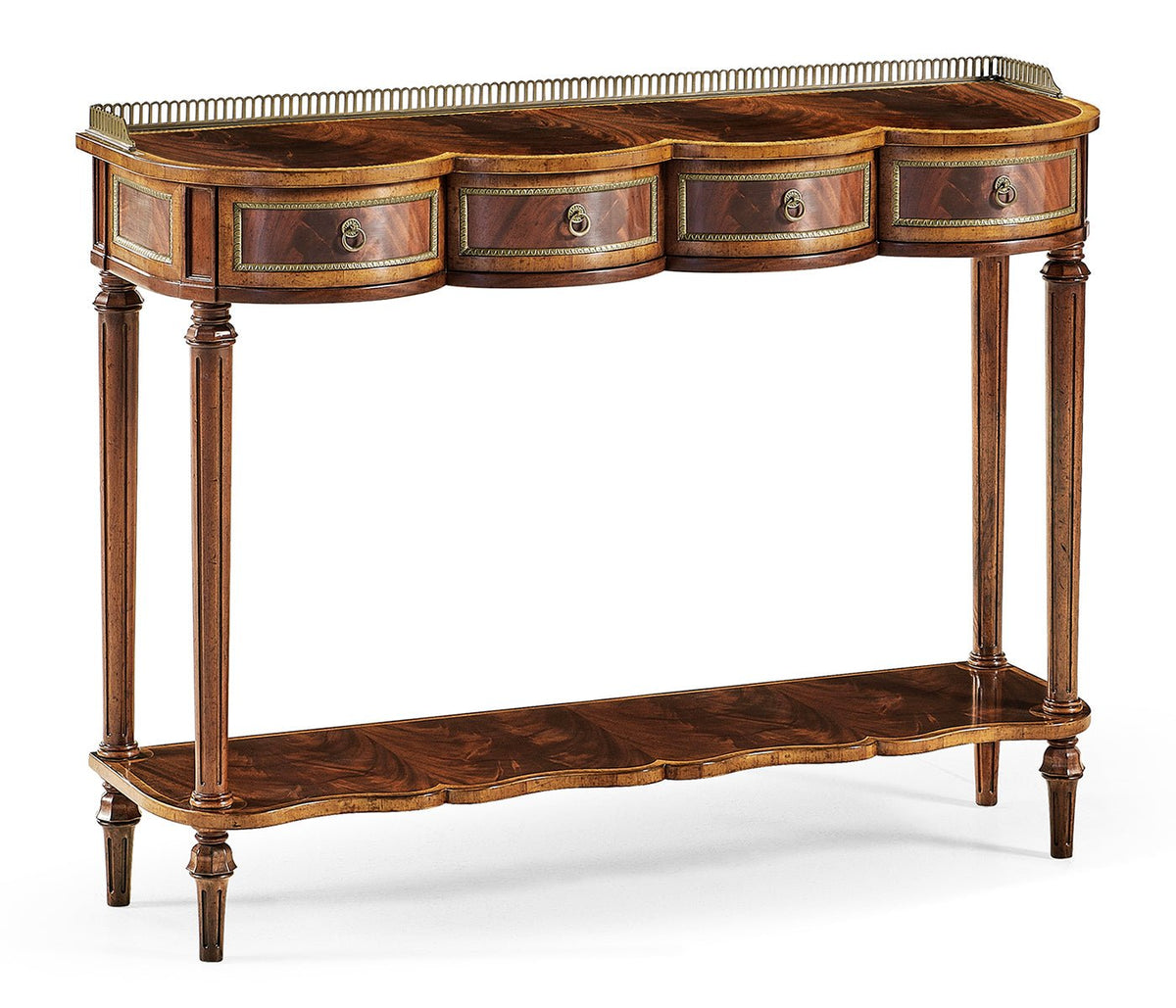 Buckingham Collection - Mahogany Scalloped Console Consoles & Sideboards| Jonathan Charles