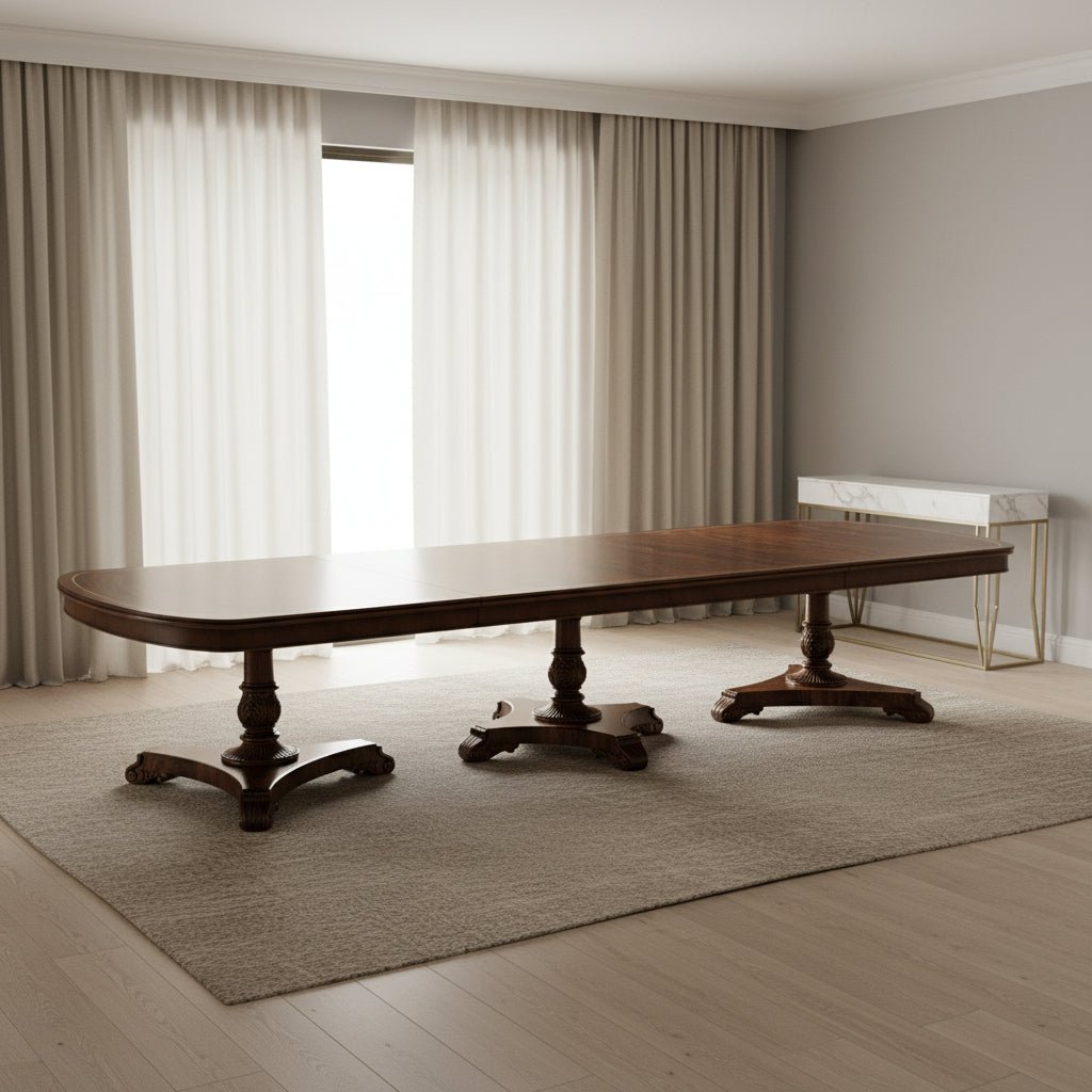 Buckingham Collection - Mahogany Triple Pedestal Dining Table - Al ...